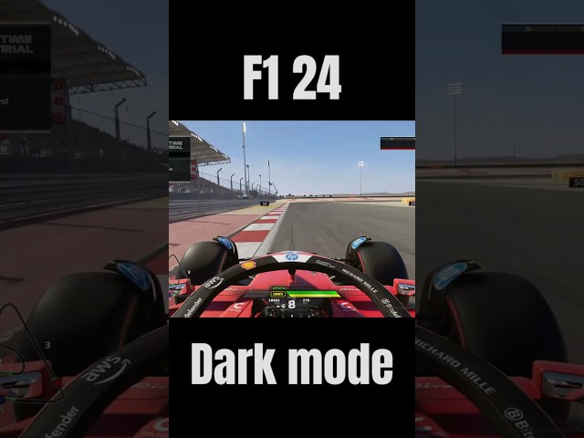 When F1 turns dark mode #racing #f1 #f1game #glitch #darkmode #f124 #f1funny #racinggames #formula1