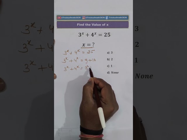 Find the value of X  #math #mathstudent #maths #mathematics #viral #shorts #mathstricks #study #exam