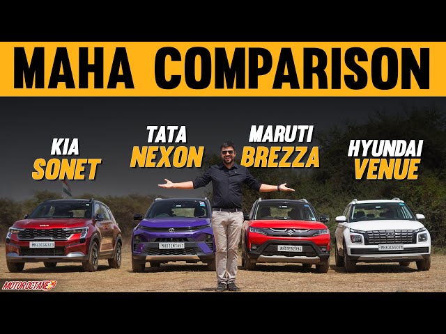 Tata Nexon vs Maruti Brezza vs Kia Sonet vs Hyundai Venue - MAHA COMPARISON