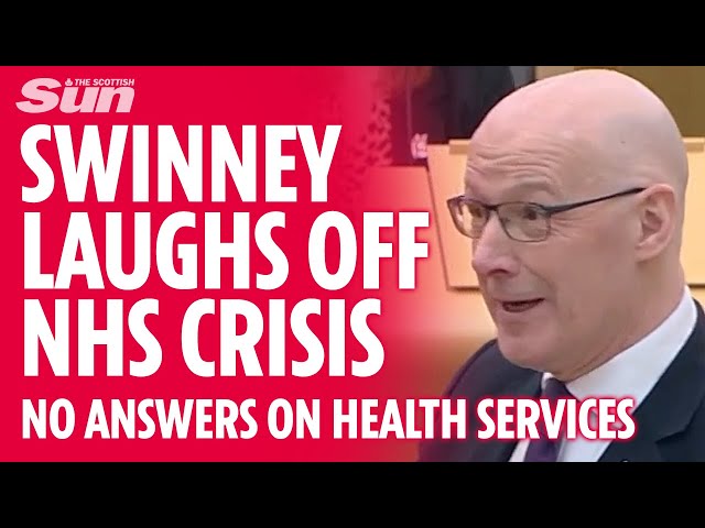 Under pressure John Swinney laughs off questions concerning crisis-hit Scottish NHS