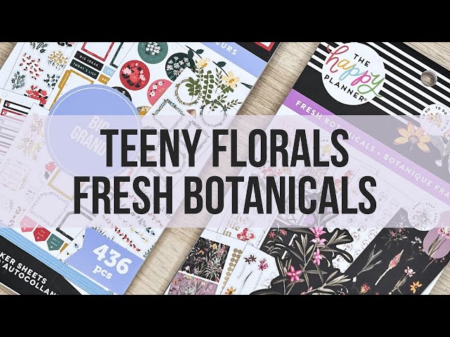 NEW Happy Planner Spring 2022 Floral Sticker Book Flip Throughs!  Teeny Florals and Fresh Botanicals