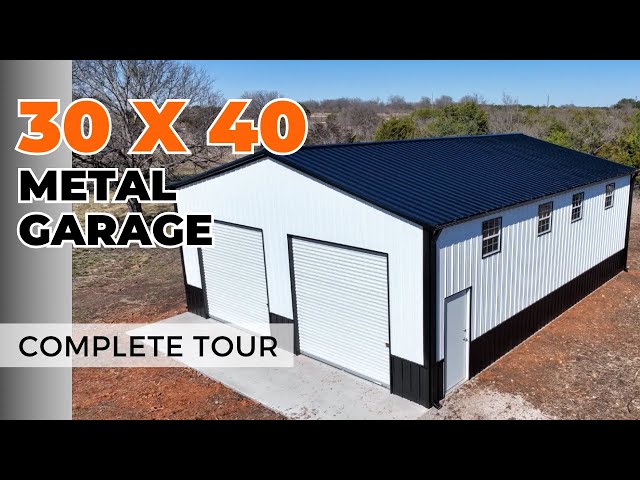 30x40 Steel Metal Building |1200 sq. ft Metal Garage Tour | WolfSteel Buildings