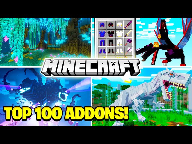 🔥TOP 100 MELHORES ADDONS PARA SEU MINECRAFT BEDROCK! (MCPE/MINECRAFT PE)