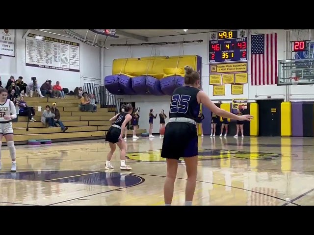 Custer's Jordyn Larsen drives to the cup against Belle Fourche