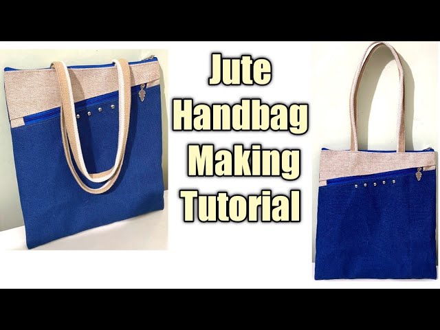 #Jute Handbag 👜 making tutorial/jute bag #stitching/#training #hemasbagcreations #manufacturing