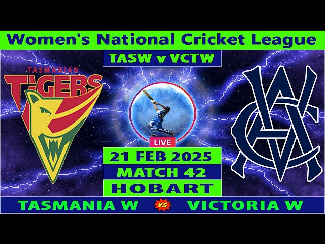 Tasmania Women vs Victoria Women | TASW vs VCTW | Women's National Cricket League | VCTW vs TASW