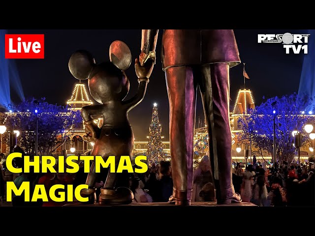 🔴Live: Christmas Magic at Magic Kingdom - Christmas Fireworks & Rides - Walt Disney World - 12-21-24