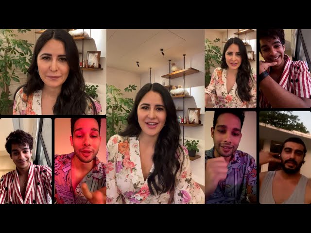 katrina kaif instagram live with Bhoot phone team and #arjunkapoor