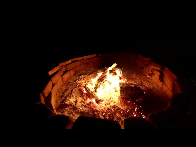 Camp Fire at Night