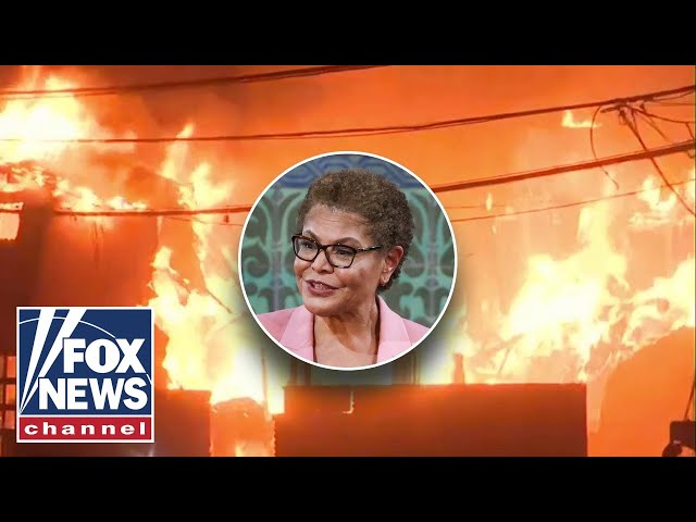 LA resident TEARS into mayor for overseas trip as wildfires rage