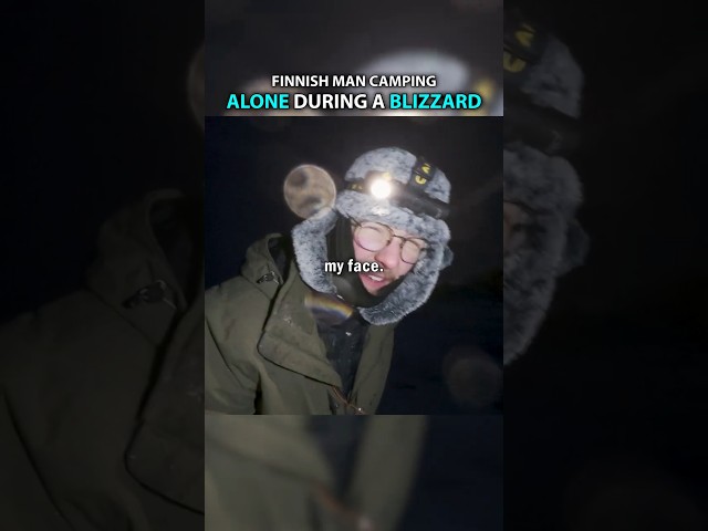 CRAZY BLIZZARD hit me when I was camping #camping #survival #storm #winterstorm #blizzard #snowstorm