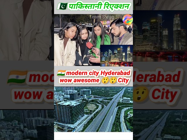 🇮🇳 Indian modern city Hyderabad 🇵🇰Pakistani girls reaction 😳😳😲😲