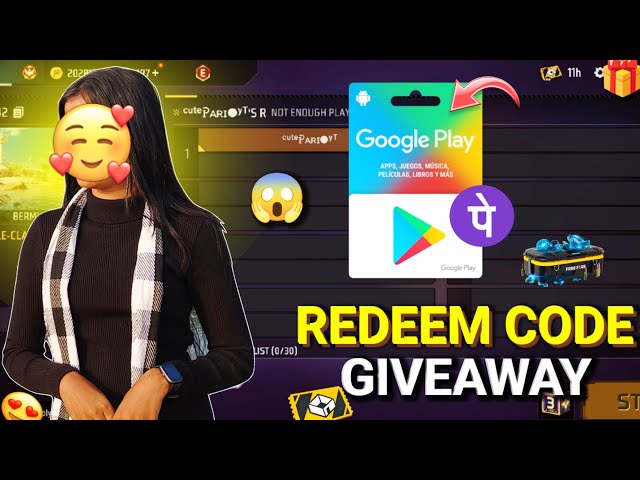 FREE FIRE LIVE GIVEAWAY CUSTOM ROOM 😍| FF LIVE REDEEM CODE GIVEAWAY WITH CUTE GIRL #GIVEAWAY #FF