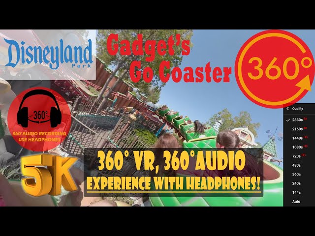 Disneyland Gadget's Go Coaster 360 VR Front & Back row POV