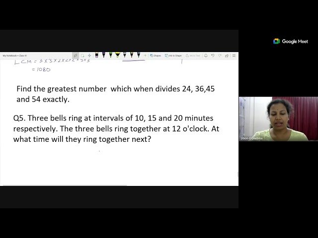 Basic Maths For Class IV (01/02/25)_HCF and LCM Revision_Madam Susmita Samanta