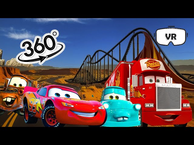 lightning Mcqueen  Roller Coaster in VR 360 Video