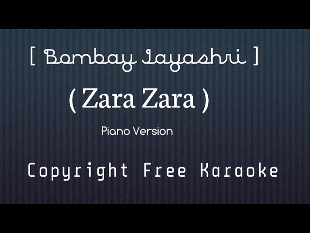 Zara Zara | Piano Version | Insta Karaoke |