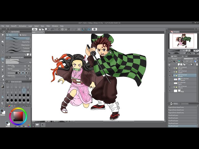 Clip Studio Paint | Drawing Tanjiro and Nezuko of Kimetsu no Yaiba / Demon Slayer [Requested]