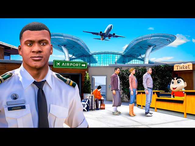 Shinchan and Franklin Build Biggest Airport In GTA 5