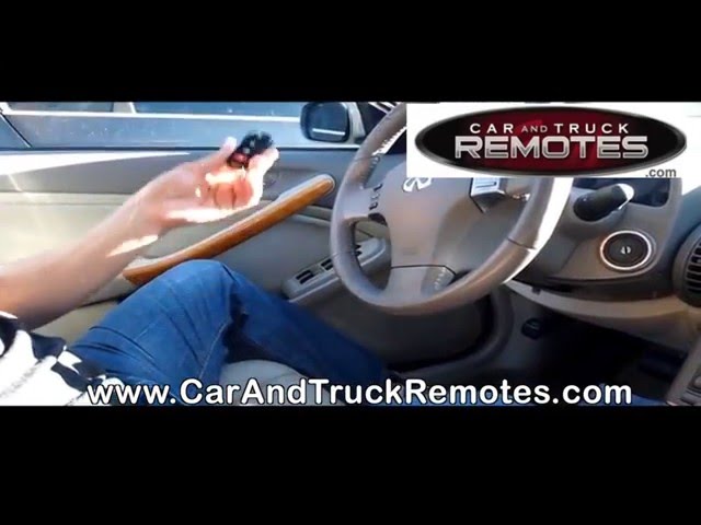 Infiniti G35 Replacement Remote Programming 2003 2005