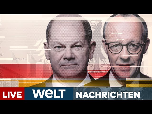 KANZLER-DUELL: Olaf Scholz und Friedrich Merz im letzten TV-Duell vor der Wahl I WELT LIVESTREAM