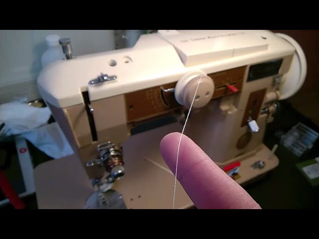 Singer 401A inserting the upper thread and needle position - sewing machine