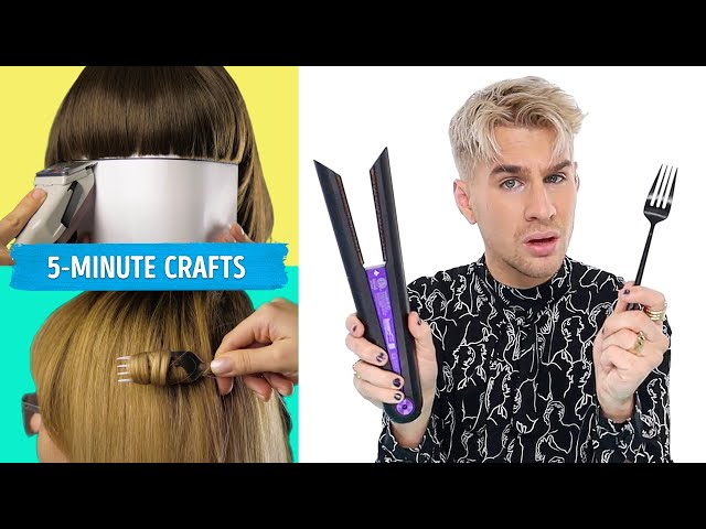 Pro Hairdresser Tries 5-Minute Crafts Hair Hacks