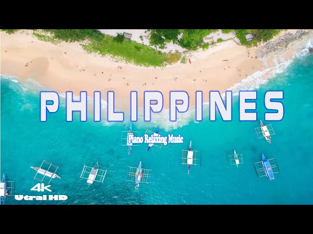 FLYING OVER PHILIPPINES (4K UHD) - Relaxing Music Along With Amazing Nature Videos - 4K Video HD