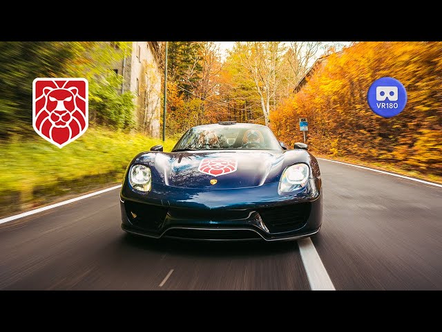 Porsche 918 Hybrid vs Ferrari 812 on Passo dell'Abetone [180VR]