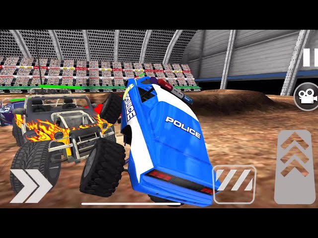 Monster Truck Driving Game - Police Crash Demolition Derby #3 - Car Racing 3D - iOS/Android Gameplay