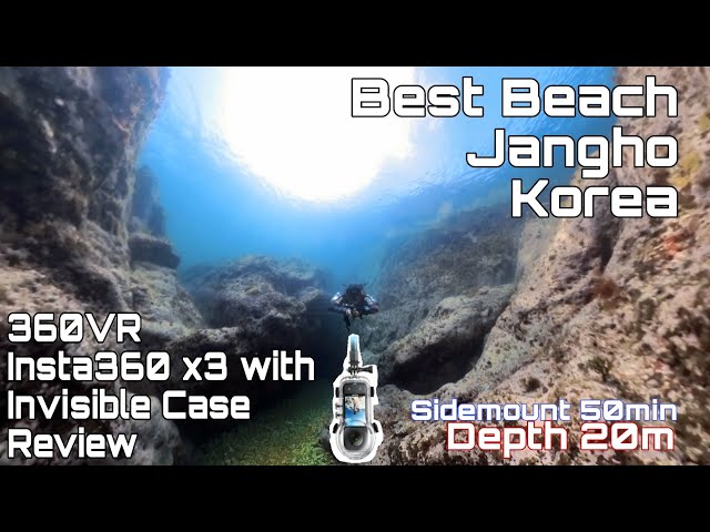 VR 360 Take a walk together Freediving Best Beach Jangho Korea Insta360x3 invisible case Review