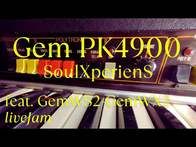 Gem PK4900 SoulXperienS feat. Gem WS2 drum & Gem WX2 Harmony Bloom bassline sequence - LiveJam