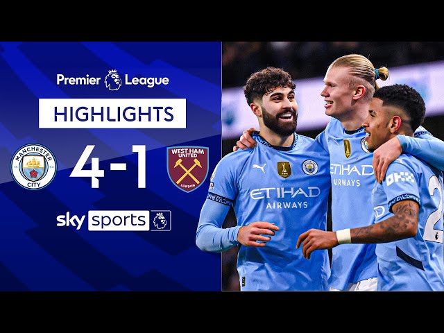 Haaland double seals City's FIRST back-to-back win since Oct! | Man City 4-1 West Ham | Highlights