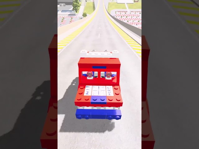 Lego Car Vs Mega Jump #shorts #beamngdrive #lego