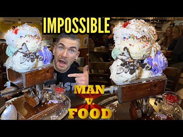 OVER 3000 PEOPLE FAILED THIS.. 16LB FAMOUS FOOD CHALLENGE From MAN VS FOOD With Adam Richman