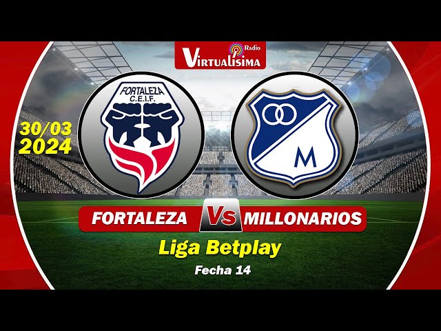 FORTALEZA 🆚️ MILLONARIOS en Vivo | Liga Betplay | Fútbol en vivo