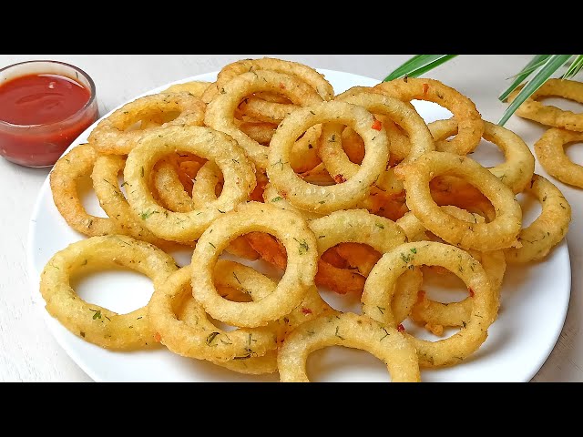 Best Garlic Flavor Super Crispy Garlic Potato Rings | Fried Potatoes Recipe | Potato Snacks Recipes