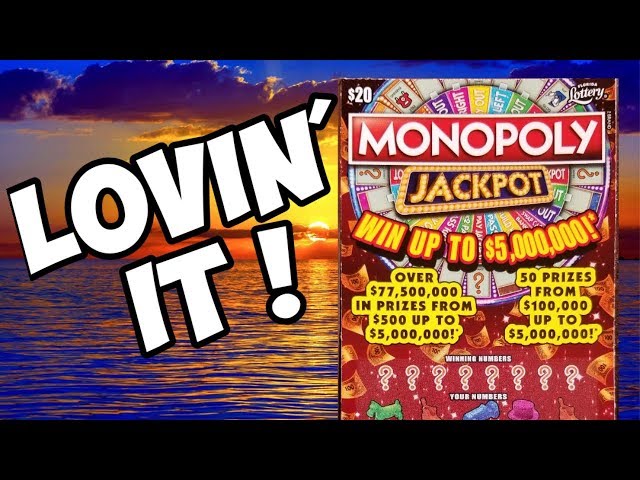 Lovin' It!!! $20 Monopoly Jackpot Scratch Off Ticket | Florida Lottery