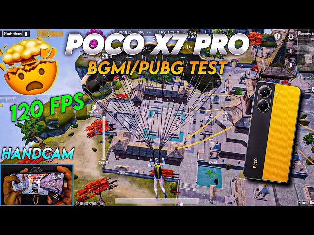 POCO X7 PRO BGMI/ PUBG 120 FPS TEST 🔥 WITH FPS METER & HANDCAM GAMEPLAY #pocox7pro #pocox6pro #poco