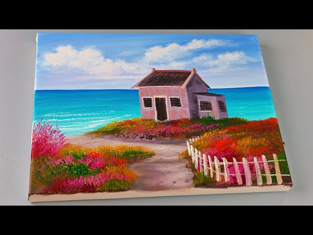 Acrylic painting Seascape / Sea Painting for Beginners