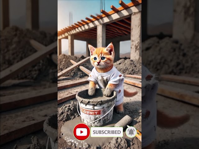 Poor Cat Living in The Landfill Trying to Become Rich #smart cat #cat citeen #shorts #shortsvideo