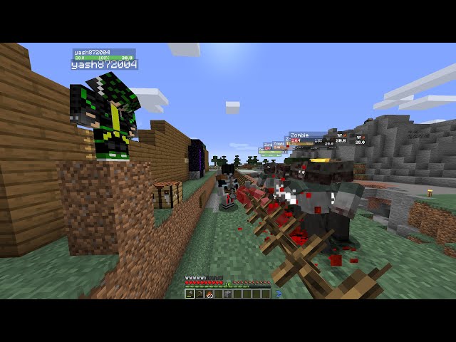 Minecraft live _zombie apoclypes #minecraft #oneblock #skyblock #RLcraft #mod #gaming