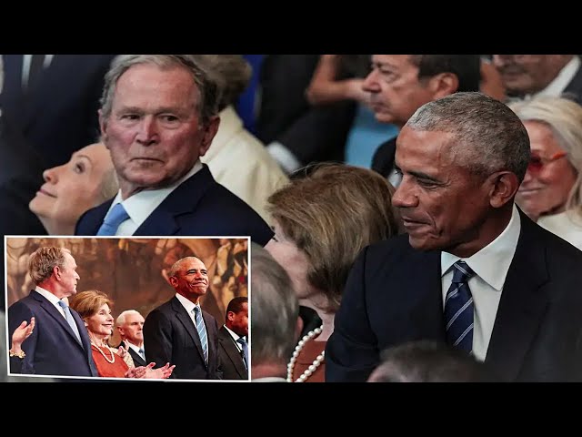 Lip reader suggests Obama asked Bush how they could ‘stop what’s happening’ at Trump’s inauguration