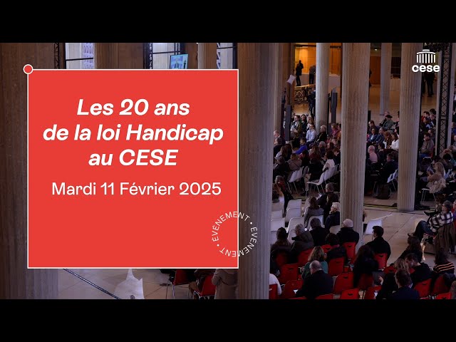 Les 20 ans de la loi Handicap au CESE - Retour en images