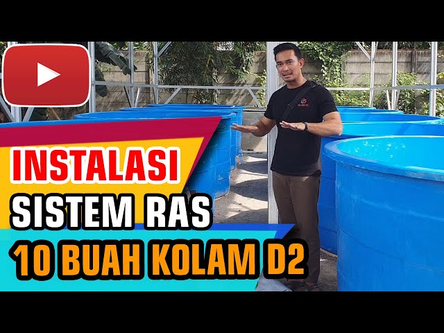 Instalasi Sistem RAS 10 Buah Kolam D2 - Budidaya Ikan Nila