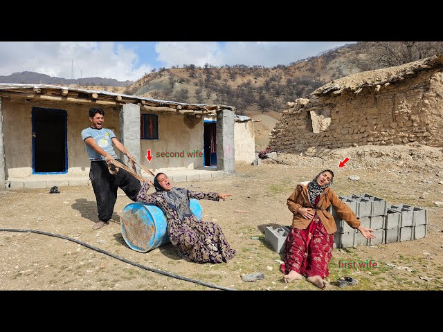 The simple life of Iranian nomads. The simple life of Iranian nomads next to Iranian families