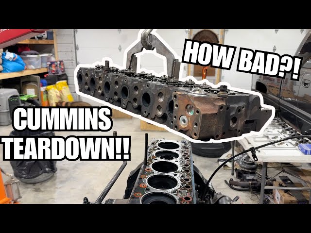 Tearing down my 24V Cummins!! Let's hope the cylinder head is good...