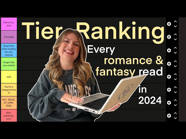 tier ranking all romances & fantasies I read in 2024 📚✨🗓 (90+ books)