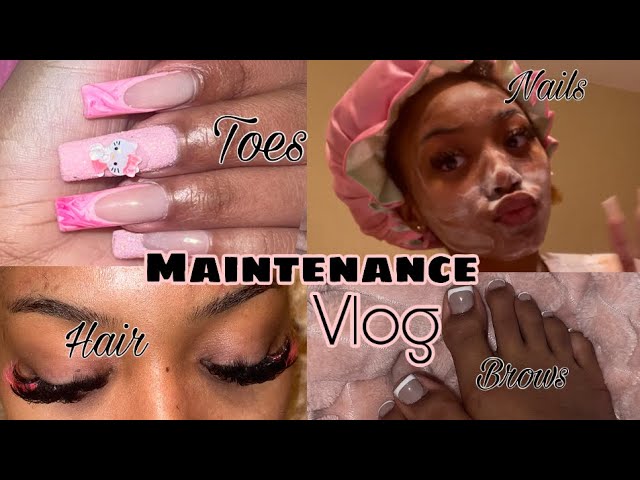 Maintenance | Doing my own nails, lashes, toes and hair 🧚🏽‍♀️