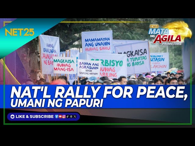 POSITIBONG REAKSYON NG MGA OPISYAL SA NAT’L RALLY FOR PEACE